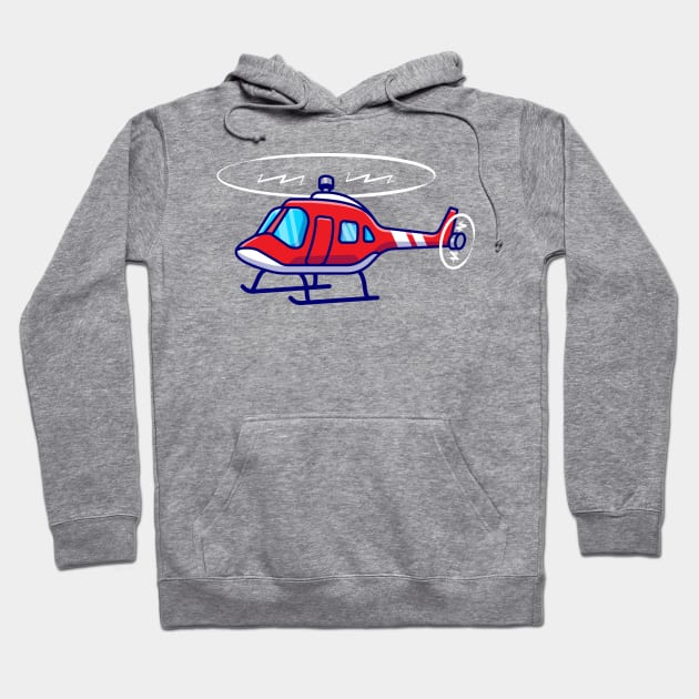 Helicopter Cartoon Illustration Hoodie by Catalyst Labs